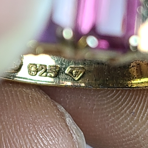 Vintage Princess Cut Solitaire Vermeil Sz 8 Ring (approx 2 ct tw) - Picture 9 of 9